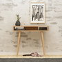 Hanah Home Aparador 2 Niveles Roble y Blanco 100x83.6x30 cm